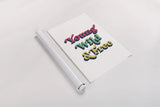 Rainbow Young Wild and Free Bold by Becky Thorns. shown as a rolled paper print. Available as archival giclee rolled canvas, fine art paper, or poster print. SKU 65219h.
