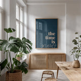 Retro Home I by Becky Thorns. shown as a print in a natural wood frame in a dining room. Available as a archival giclee rolled canvas, fine art paper, or poster print. SKU 71981h.