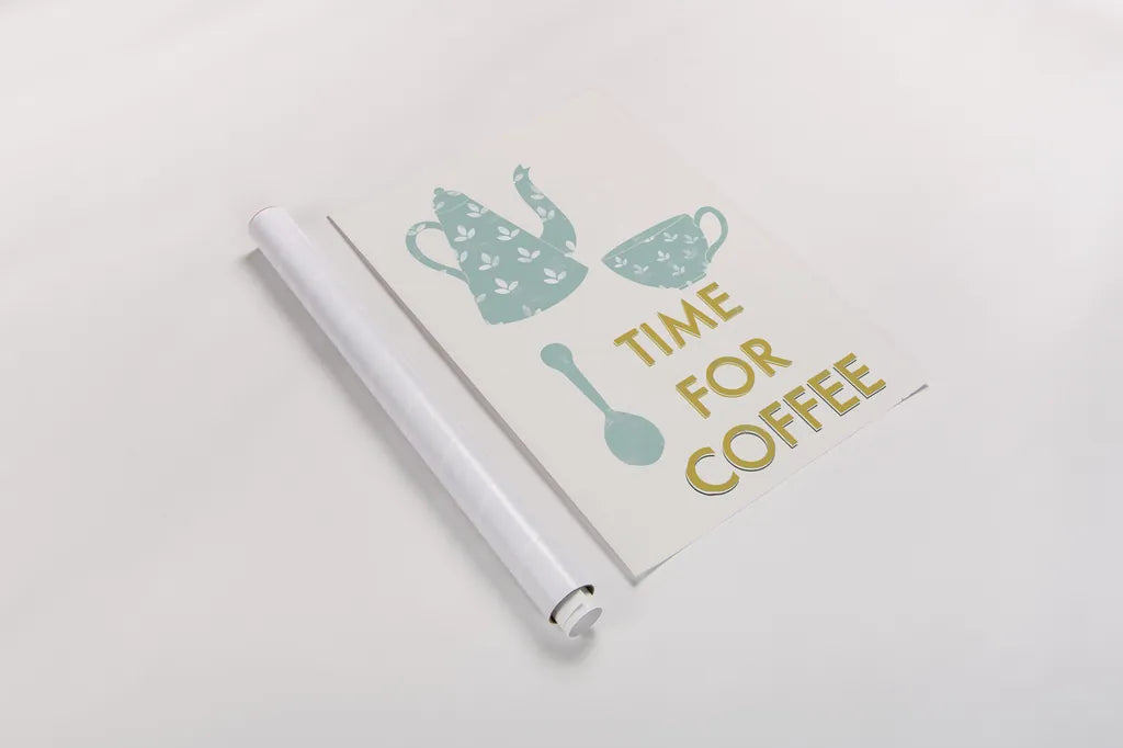 Retro Kitchen Coffee III by Becky Thorns. shown as a rolled paper print. Available as archival giclee rolled canvas, fine art paper, or poster print. SKU 73297h.