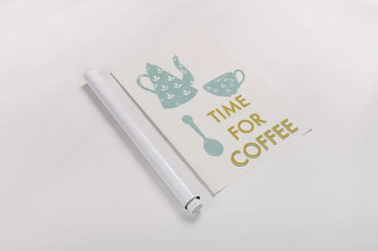 Retro Kitchen Coffee III by Becky Thorns. shown as a rolled paper print. Available as archival giclee rolled canvas, fine art paper, or poster print. SKU 73297h.