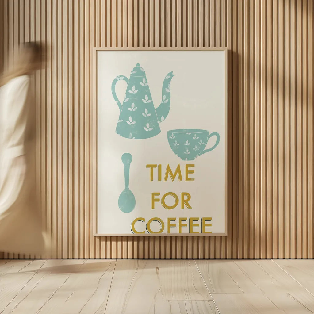 Retro Kitchen Coffee III by Becky Thorns. shown as over sized large wall art. Available as an archival giclee rolled canvas, fine art paper, or poster print. SKU 73297h.