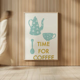 Retro Kitchen Coffee III by Becky Thorns. shown as over sized large wall art. Available as an archival giclee rolled canvas, fine art paper, or poster print. SKU 73297h.