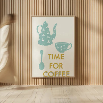 Retro Kitchen Coffee III by Becky Thorns. shown as over sized large wall art. Available as an archival giclee rolled canvas, fine art paper, or poster print. SKU 73297h.