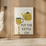 Retro Kitchen Coffee IV by Becky Thorns. shown as over sized large wall art. Available as an archival giclee rolled canvas, fine art paper, or poster print. SKU 73298h.