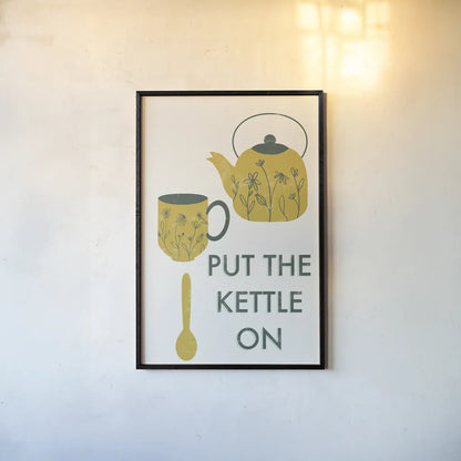 Retro Kitchen Coffee IV by Becky Thorns. shown as a paper print in a black flame. Available as a archival giclee rolled canvas, fine art paper, or poster print. SKU 73298h.