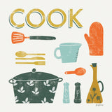 Retro Kitchen III by Becky Thorns. SKU 73294a. Archival Giclee Fine art print for wall decor.
