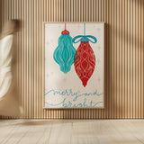 Retro Ornament VIII Blue by Becky Thorns. shown as over sized large wall art. Available as an archival giclee rolled canvas, fine art paper, or poster print. SKU 75404h.