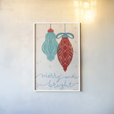 Retro Ornament VIII Blue by Becky Thorns. shown as a paper print in a white frame. Available as a archival giclee rolled canvas, fine art paper, or poster print. SKU 75404h.