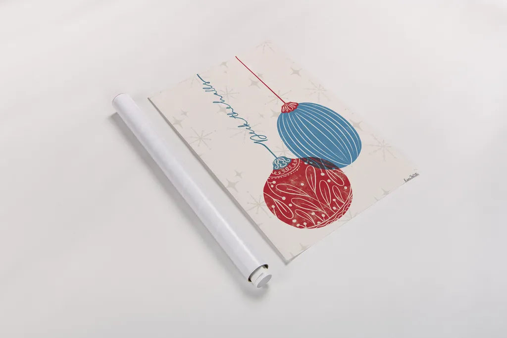 Retro Ornaments I by Becky Thorns. shown as a rolled paper print. Available as archival giclee rolled canvas, fine art paper, or poster print. SKU 74334h.