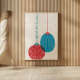 Retro Ornaments I by Becky Thorns. shown as over sized large wall art. Available as an archival giclee rolled canvas, fine art paper, or poster print. SKU 74334h.