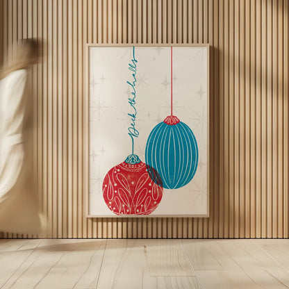 Retro Ornaments I by Becky Thorns. shown as over sized large wall art. Available as an archival giclee rolled canvas, fine art paper, or poster print. SKU 74334h.