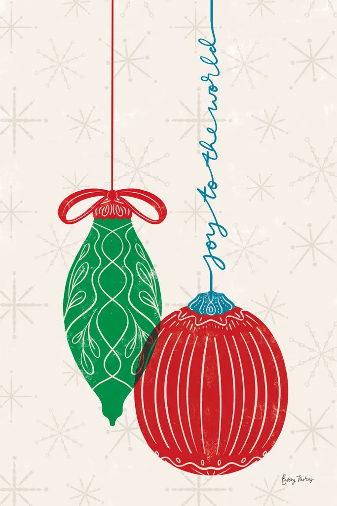 Retro Ornaments II by Becky Thorns. SKU 74335h. Archival Giclee Fine art print for wall decor.