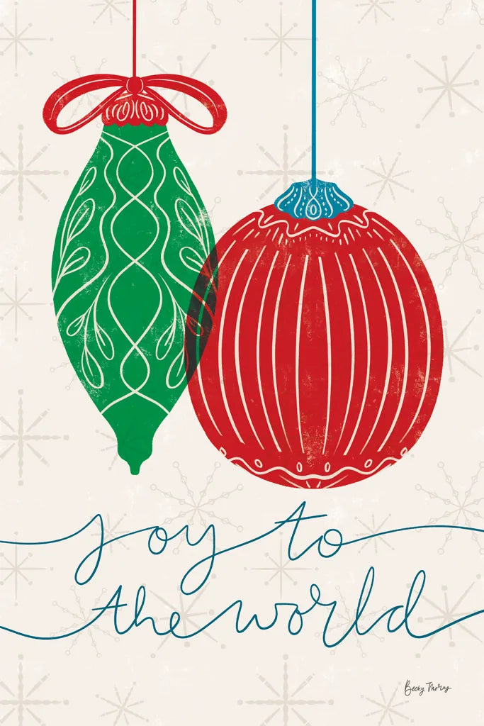 Retro Ornaments VI by Becky Thorns. SKU 74339h. Archival Giclee Fine art print for wall decor.