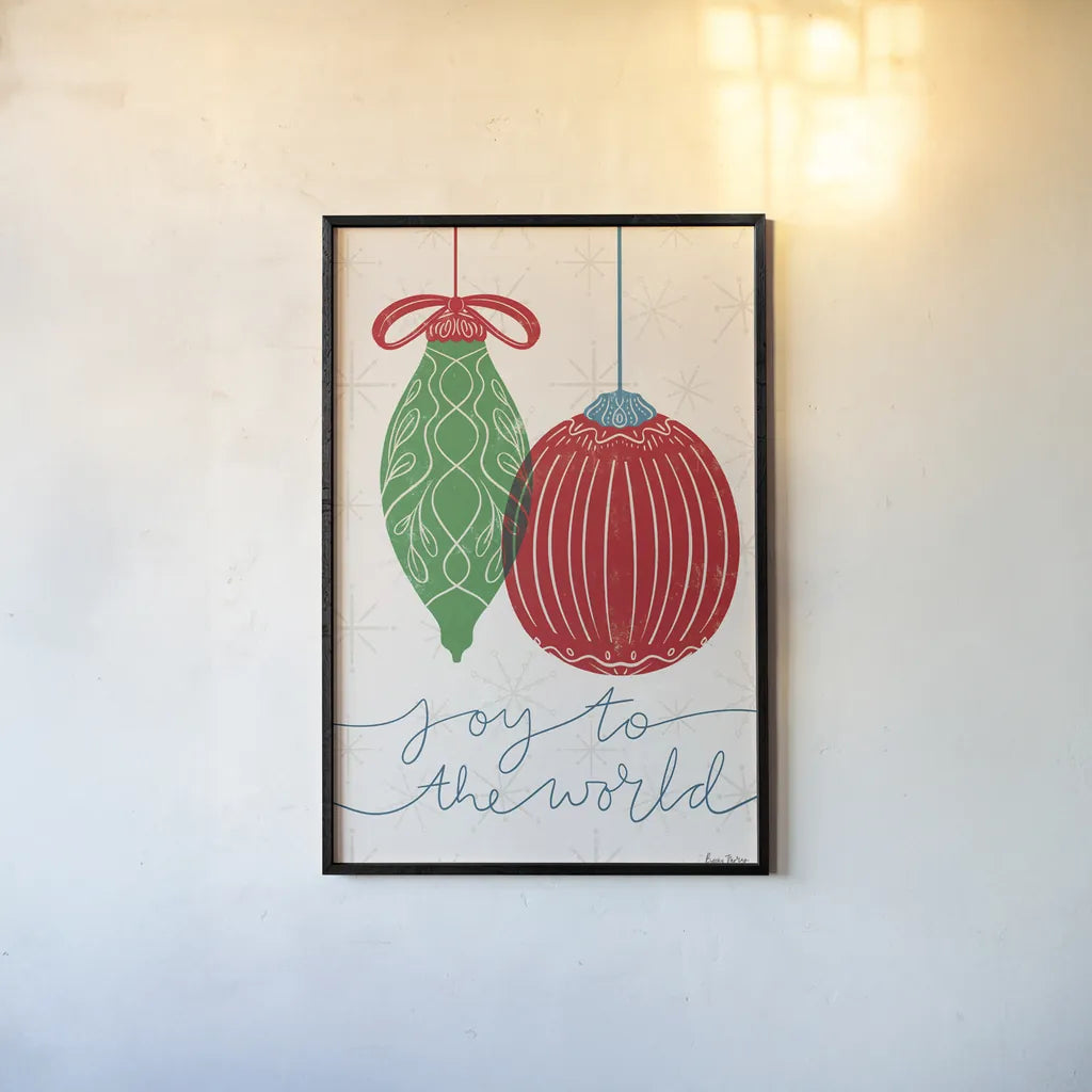 Retro Ornaments VI by Becky Thorns. shown as a paper print in a black flame. Available as a archival giclee rolled canvas, fine art paper, or poster print. SKU 74339h.