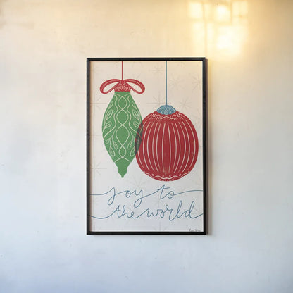 Retro Ornaments VI by Becky Thorns. shown as a paper print in a black flame. Available as a archival giclee rolled canvas, fine art paper, or poster print. SKU 74339h.