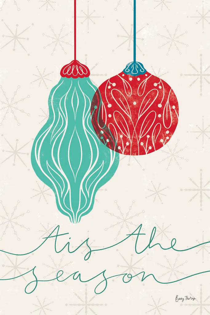 Retro Ornaments VII by Becky Thorns. SKU 74340h. Archival Giclee Fine art print for wall decor.