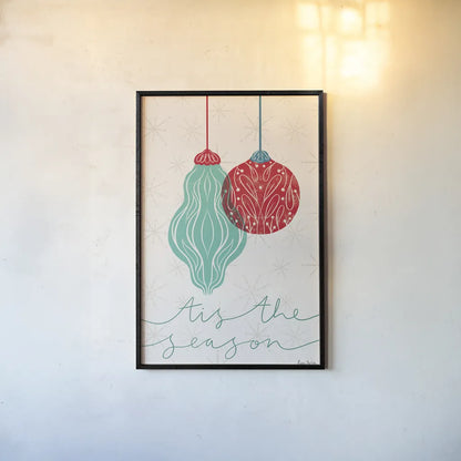 Retro Ornaments VII by Becky Thorns. shown as a paper print in a black flame. Available as a archival giclee rolled canvas, fine art paper, or poster print. SKU 74340h.