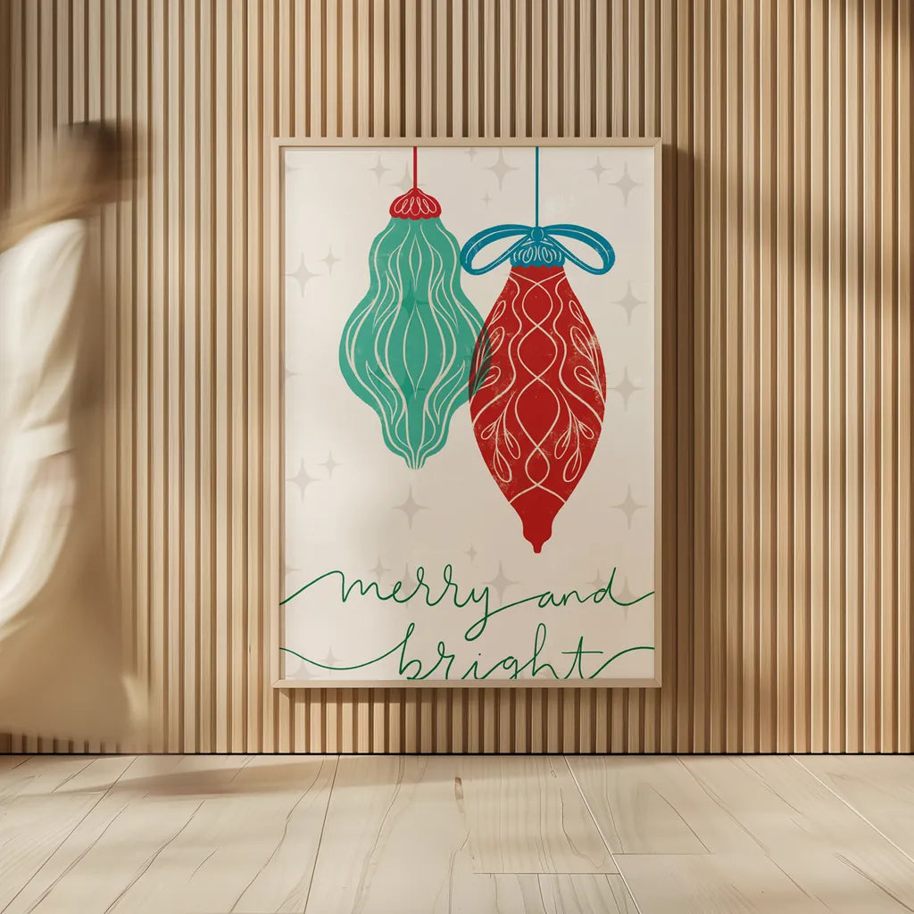 Retro Ornaments VIII by Becky Thorns. shown as over sized large wall art. Available as an archival giclee rolled canvas, fine art paper, or poster print. SKU 74341h.