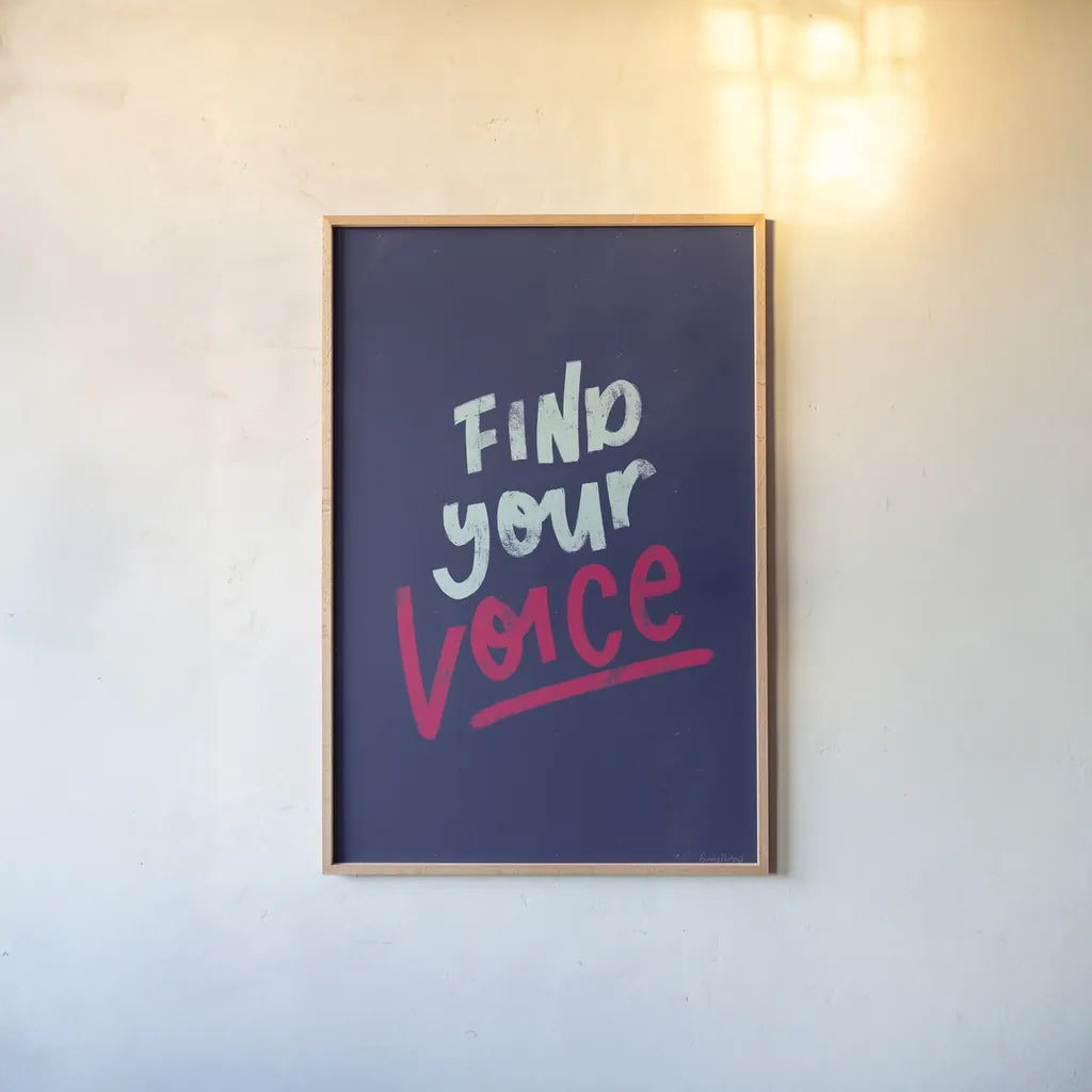 Rise Up I by Becky Thorns. shown as a paper print in a natural frame. Available as a archival giclee rolled canvas, fine art paper, or poster print. SKU 67921h.