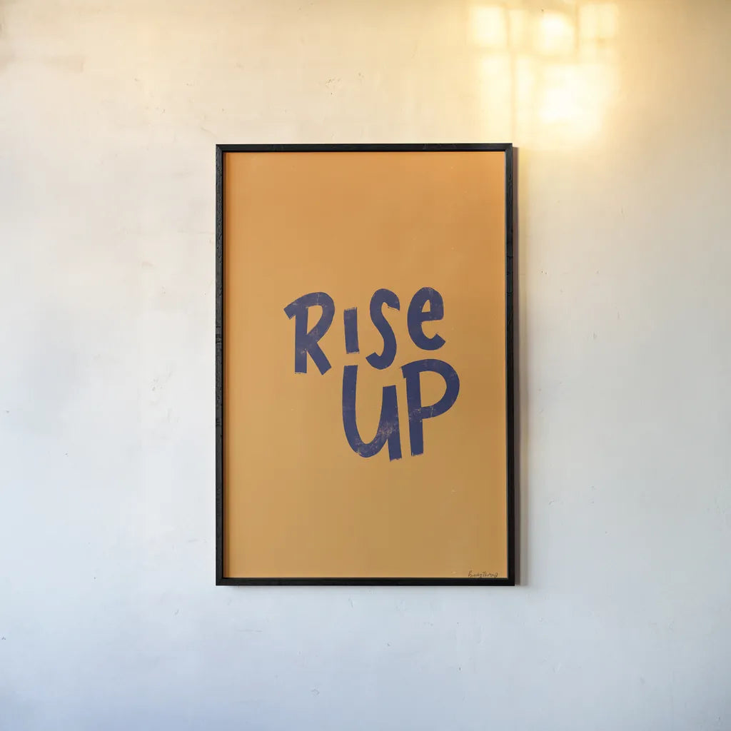 Rise Up II by Becky Thorns. shown as a paper print in a black flame. Available as a archival giclee rolled canvas, fine art paper, or poster print. SKU 67922h.