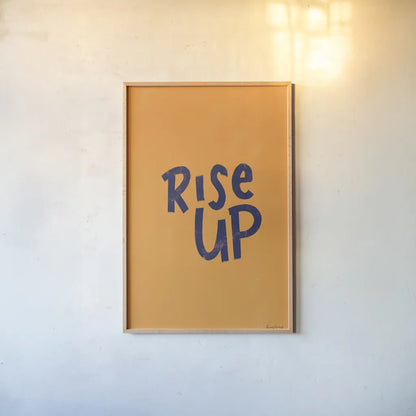 Rise Up II by Becky Thorns. shown as a paper print in a natural frame. Available as a archival giclee rolled canvas, fine art paper, or poster print. SKU 67922h.