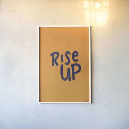 Rise Up II by Becky Thorns. shown as a paper print in a white frame. Available as a archival giclee rolled canvas, fine art paper, or poster print. SKU 67922h.