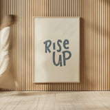 Rise Up II Neutral by Becky Thorns. shown as over sized large wall art. Available as an archival giclee rolled canvas, fine art paper, or poster print. SKU 72486h.