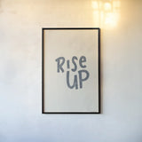 Rise Up II Neutral by Becky Thorns. shown as a paper print in a black flame. Available as a archival giclee rolled canvas, fine art paper, or poster print. SKU 72486h.
