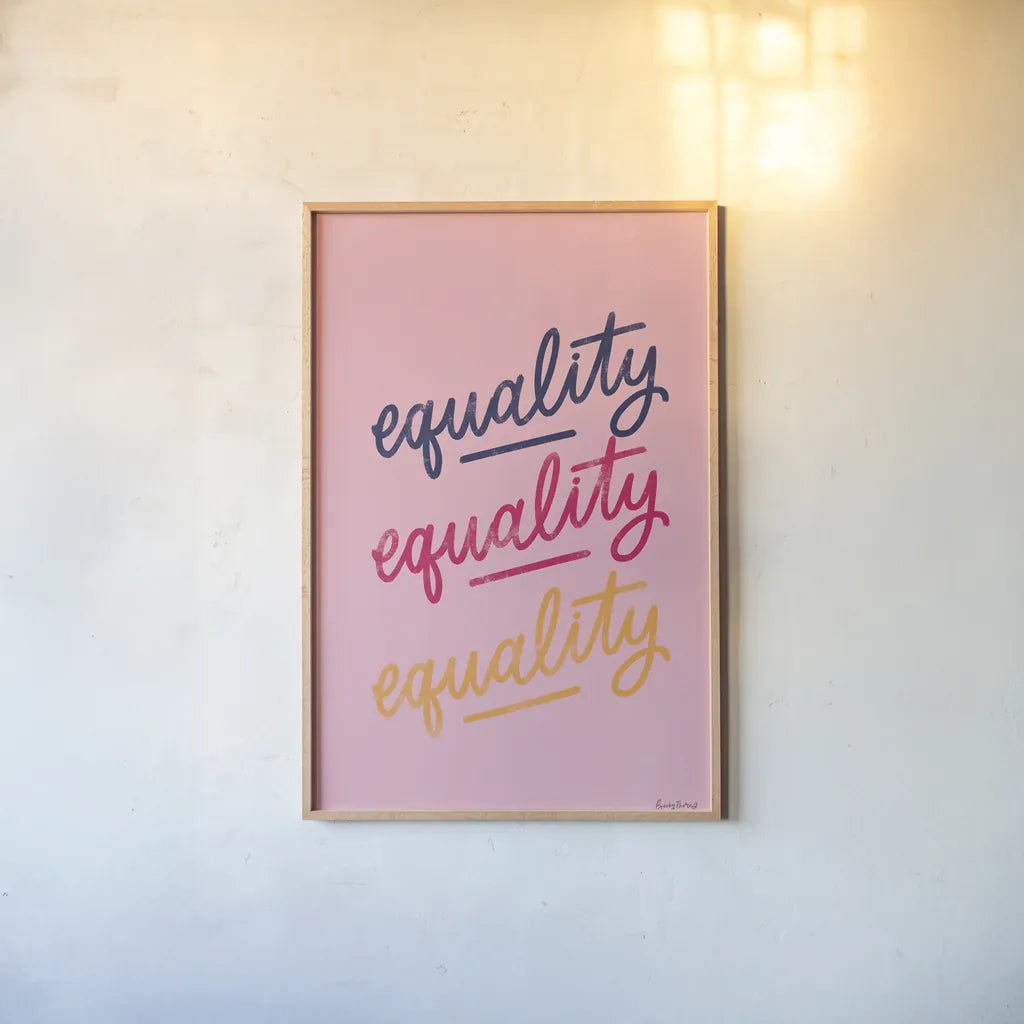 Rise Up III by Becky Thorns. shown as a paper print in a natural frame. Available as a archival giclee rolled canvas, fine art paper, or poster print. SKU 67923h.