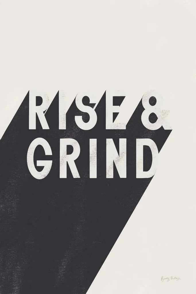 Rise and Grind BW by Becky Thorns. SKU 59633h. Archival Giclee Fine art print for wall decor.