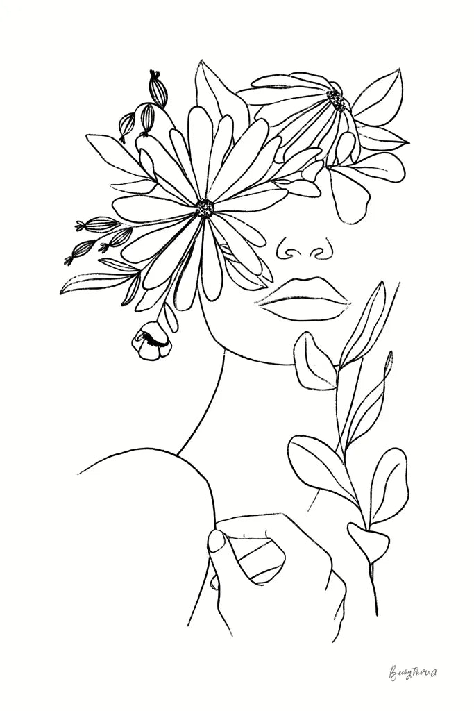 Rooted I BW by Becky Thorns. SKU 79096h. Archival Giclee Fine art print for wall decor.