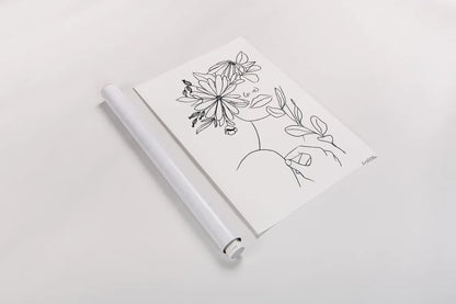 Rooted I BW by Becky Thorns. shown as a rolled paper print. Available as archival giclee rolled canvas, fine art paper, or poster print. SKU 79096h.