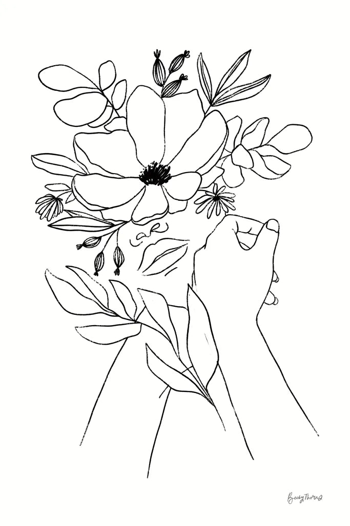 Rooted II BW by Becky Thorns. SKU 79097h. Archival Giclee Fine art print for wall decor.