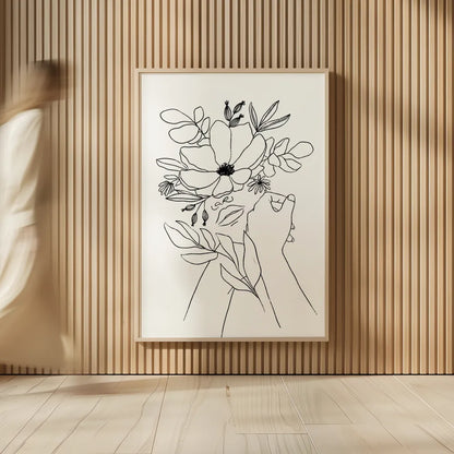 Rooted II BW by Becky Thorns. shown as over sized large wall art. Available as an archival giclee rolled canvas, fine art paper, or poster print. SKU 79097h.