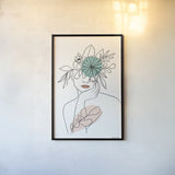 Rooted III by Becky Thorns. shown as a paper print in a black flame. Available as a archival giclee rolled canvas, fine art paper, or poster print. SKU 63956h.