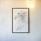 Rooted III BW by Becky Thorns. shown as a paper print in a black flame. Available as a archival giclee rolled canvas, fine art paper, or poster print. SKU 79098h.