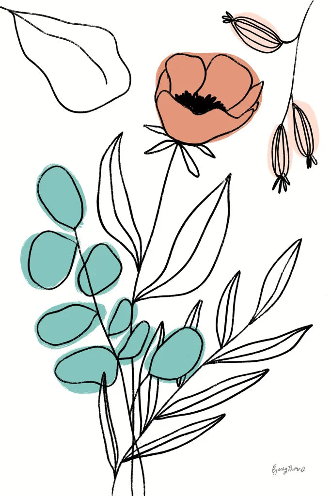 Rooted IV by Becky Thorns. SKU 63957h. Archival Giclee Fine art print for wall decor.