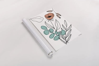 Rooted IV by Becky Thorns. shown as a rolled paper print. Available as archival giclee rolled canvas, fine art paper, or poster print. SKU 63957h.