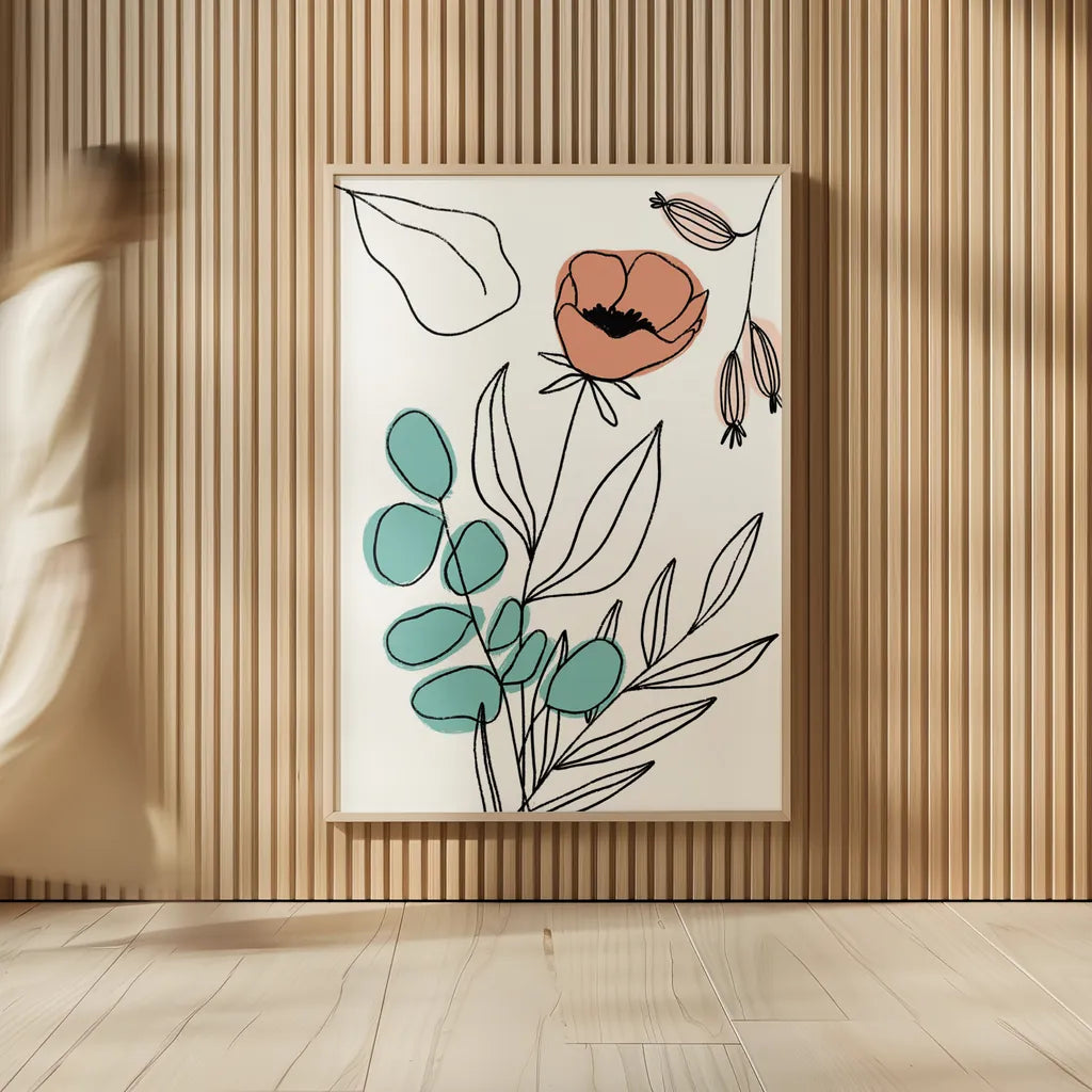 Rooted IV by Becky Thorns. shown as over sized large wall art. Available as an archival giclee rolled canvas, fine art paper, or poster print. SKU 63957h.