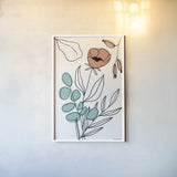 Rooted IV by Becky Thorns. shown as a paper print in a white frame. Available as a archival giclee rolled canvas, fine art paper, or poster print. SKU 63957h.
