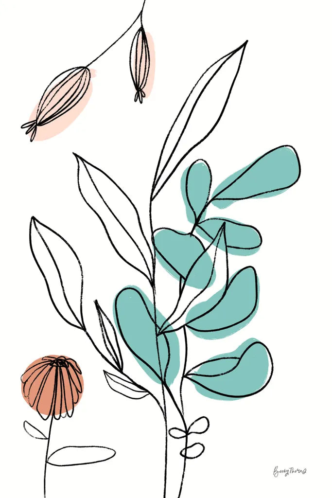 Rooted V by Becky Thorns. SKU 63958h. Archival Giclee Fine art print for wall decor.