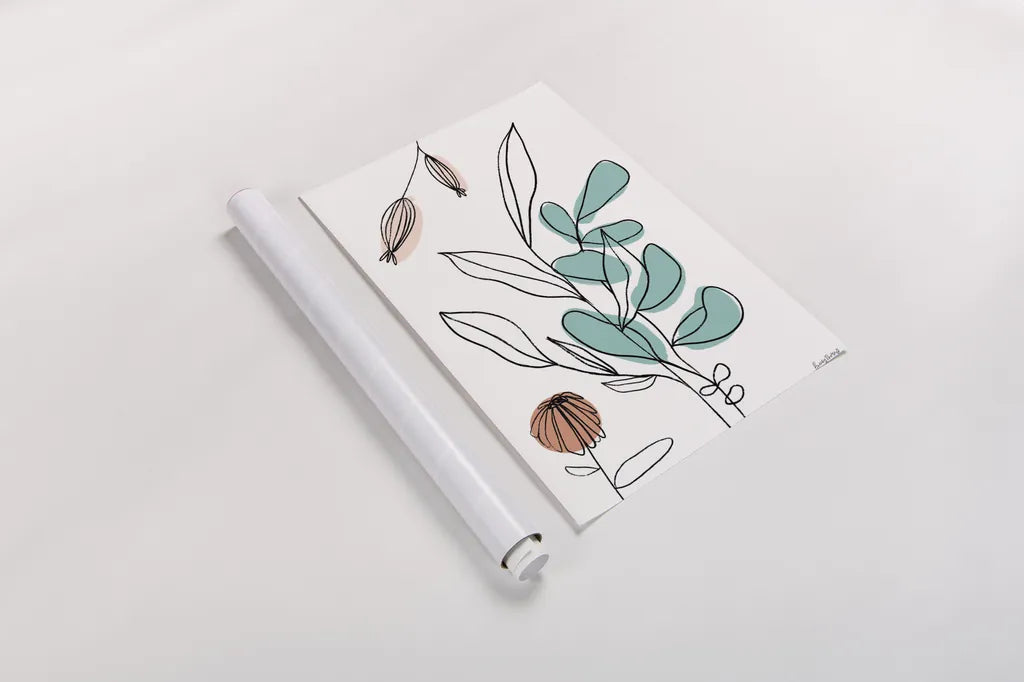 Rooted V by Becky Thorns. shown as a rolled paper print. Available as archival giclee rolled canvas, fine art paper, or poster print. SKU 63958h.