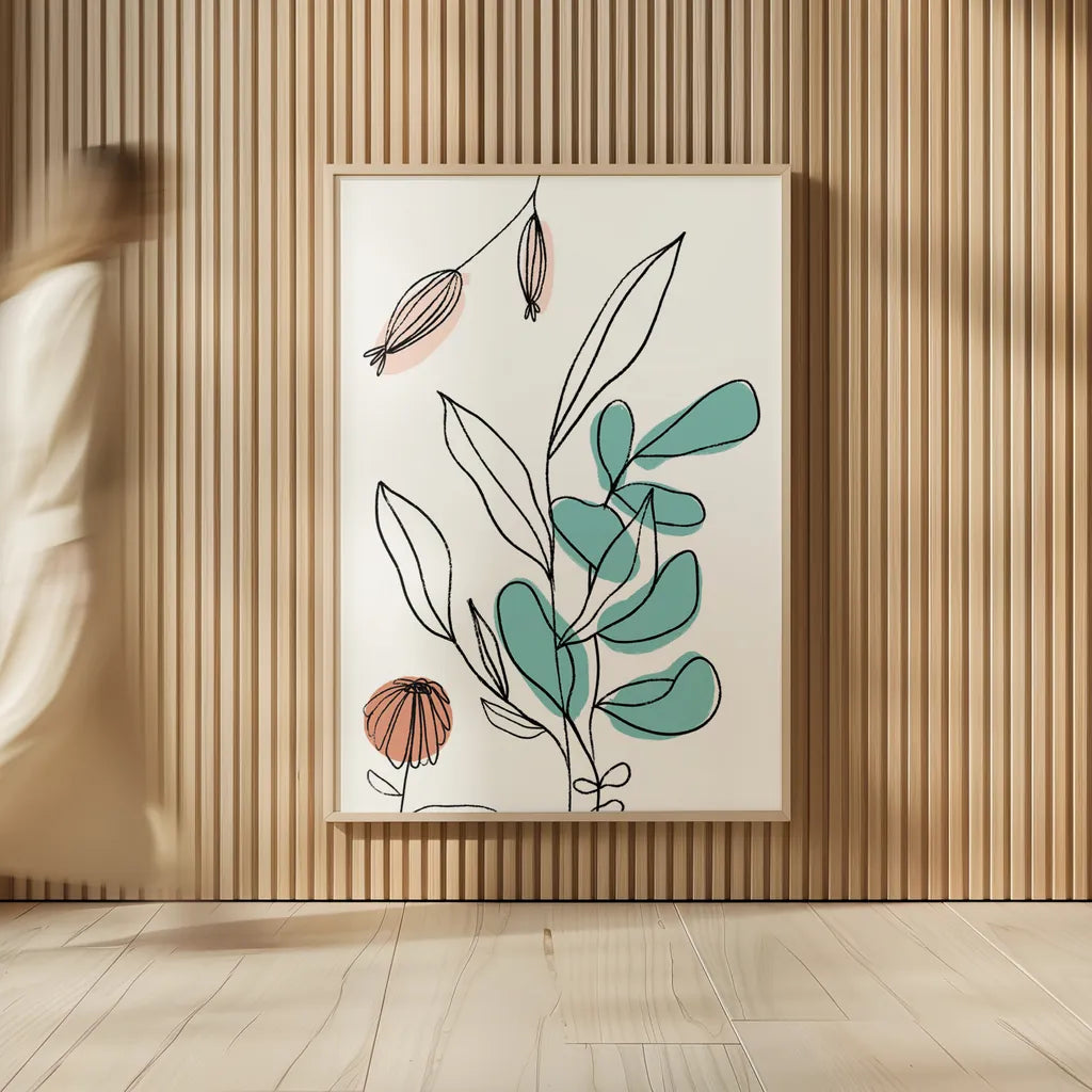 Rooted V by Becky Thorns. shown as over sized large wall art. Available as an archival giclee rolled canvas, fine art paper, or poster print. SKU 63958h.