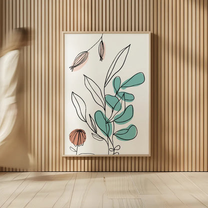 Rooted V by Becky Thorns. shown as over sized large wall art. Available as an archival giclee rolled canvas, fine art paper, or poster print. SKU 63958h.