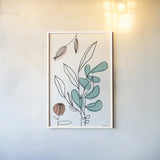 Rooted V by Becky Thorns. shown as a paper print in a white frame. Available as a archival giclee rolled canvas, fine art paper, or poster print. SKU 63958h.