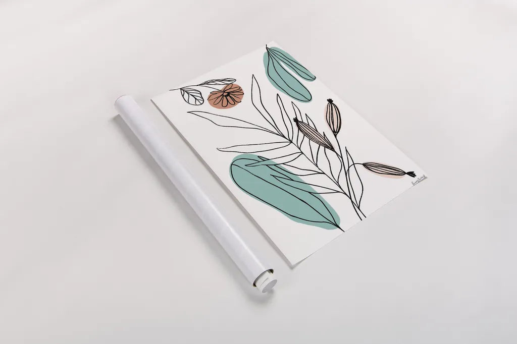 Rooted VI by Becky Thorns. shown as a rolled paper print. Available as archival giclee rolled canvas, fine art paper, or poster print. SKU 63959h.