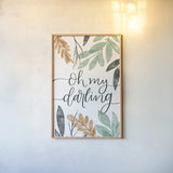 Sage Sayings I by Becky Thorns. shown as a paper print in a natural frame. Available as a archival giclee rolled canvas, fine art paper, or poster print. SKU 66458h.