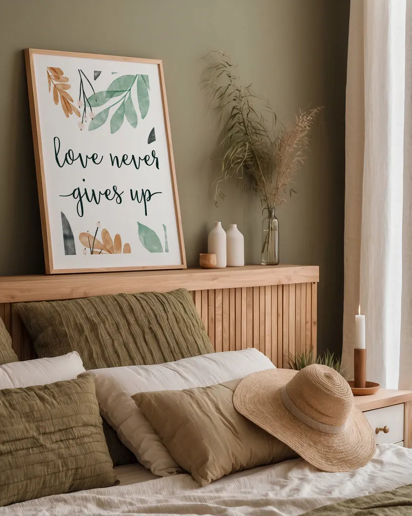 Sage Sayings III by Becky Thorns. shown as a paper print in a natural frame. Available as a archival giclee rolled canvas, fine art paper, or poster print. SKU 68250h.