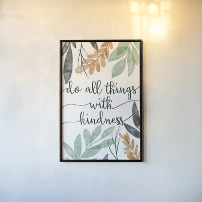 Sage Sayings IV by Becky Thorns. shown as a paper print in a black flame. Available as a archival giclee rolled canvas, fine art paper, or poster print. SKU 68251h.