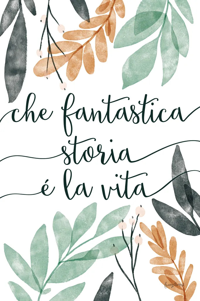 Sage Sayings IV Italian by Becky Thorns. SKU 71843h. Archival Giclee Fine art print for wall decor.